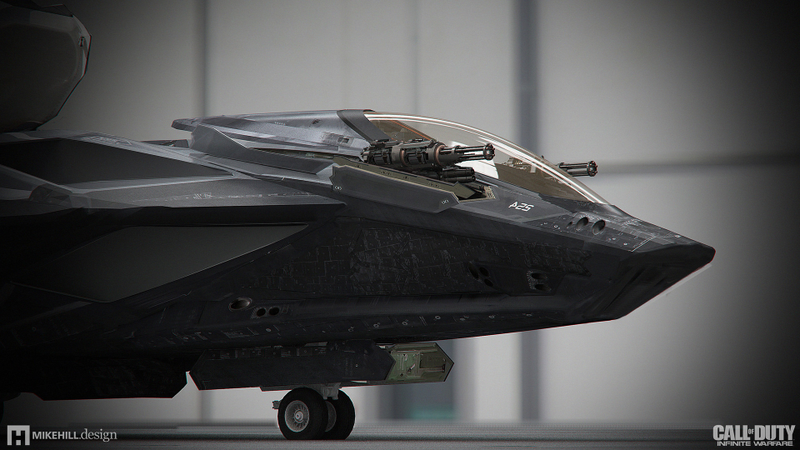 Infinite Warfare’s Jackal fighters were influenced not just by the F-22 Raptor and F-35, but the F-14 and Space Shuttle as well.
